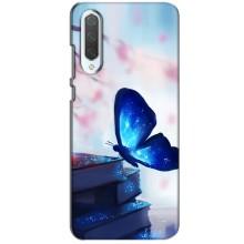 Силиконовый бампер с картинкой животных для Xiaomi CC9 – Бабочка синяя
