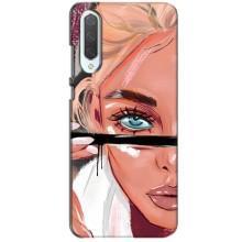 Силиконовый Чехол на Xiaomi CC9 с картинкой Стильных Девушек – Девушка и ресницы
