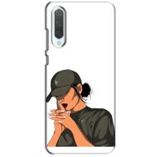 Силиконовый Чехол на Xiaomi CC9 с картинкой Стильных Девушек – В зеленом