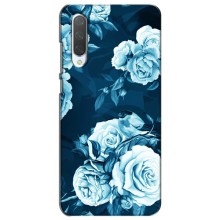 Чехлы (ART) Цветы на Xiaomi Mi CC9e (VPrint) (Голубые Бутоны)