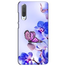 Чехлы с Цветами для Xiaomi Mi CC9e (VPrint) (Бабочка на цветочке)
