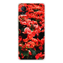 Чехлы с Цветами для Xiaomi Civi 1S (VPrint) (Цветы красные)