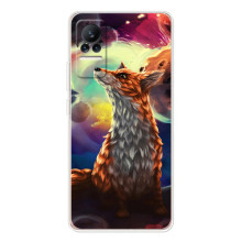 Чехлы с картинкой Лисички для Xiaomi Civi 1S (VPrint) (Лисица в космосе)