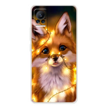 Чехлы с картинкой Лисички для Xiaomi Civi 1S (VPrint) (Лисичка в гирляндах)