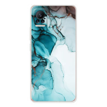 Чехол для Сиви 1С - с принтом (Дизайнерские) (AlphaPrint) (Бирюзовый мрамор)