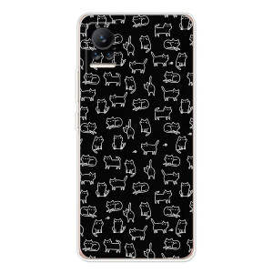 Чехол на тематику: Коты для Xiaomi Civi 1S – Котики на черном