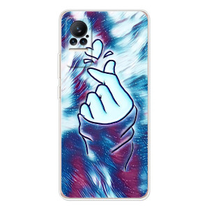 Чехол с принтом для Xiaomi Civi 1S (AlphaPrint - Знак сердечка)
