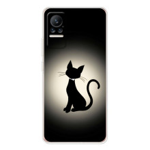 Чехол с принтом для Xiaomi Civi 1S (AlphaPrint) Модные коты (Силуэт котика)