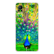 Чехол с птицами на Xiaomi Civi 1S (VPrint) (Яркий Павлин)