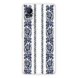 Силиконовый Чехол на Xiaomi Civi 1S с картинкой Вышиванки – Синяя вышиванка