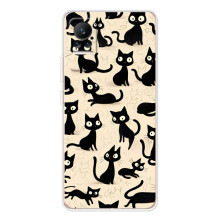 Чехол с рисунком кот на Xiaomi Civi 1S (Черные коты)