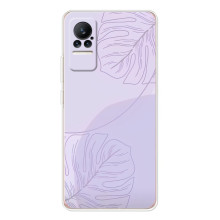 Чехол цветочный дизайн для Xiaomi Civi 1S – Монстера фиолетовая