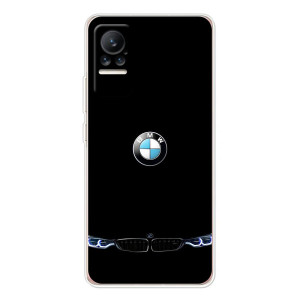 Силиконовый бампер с картинкой машины на Xiaomi Civi 1S (Черный BMW)