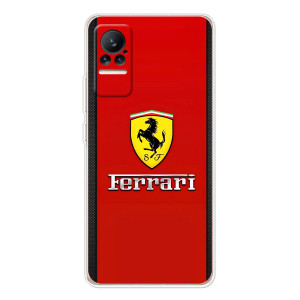 Силиконовый бампер с картинкой машины на Xiaomi Civi 1S (Ferrari Logo)