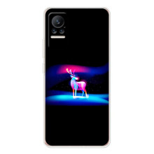 Силиконовый бампер с картинкой животных для Xiaomi Civi 1S (Яркий олень)