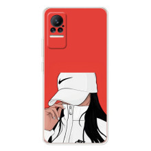 Силіконовый Чохол на Xiaomi Civi 1S з картинкой Модных девушек – Дівчина Nike