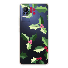 Зимние Чехлы для Сиви 1С - прозрачный фон – Рождественский фон