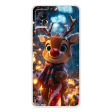 Яркий чехол для Xiaomi Civi 1S с Зимними Оленятами – Олень в шарфе