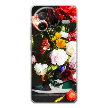 Брендновые Чехлы для Xiaomi Civi 4Pro - (PREMIUMPrint) (Nike цветы)