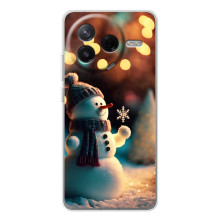 Чехлы на Новый Год Xiaomi Civi 4Pro (Снеговик праздничный)