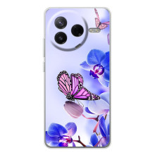 Чехлы с Цветами для Xiaomi Civi 4Pro (VPrint) (Бабочка на цветочке)