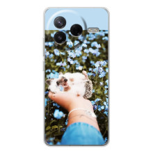 Чехлы с изображением разных животных для Xiaomi Civi 4Pro (Ежик на руках)