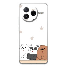 Чехлы с изображением разных животных для Xiaomi Civi 4Pro (Удивленные медвеженки)