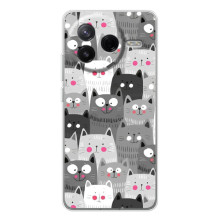 Чехлы с Котиками для Xiaomi Civi 4Pro (VPrint) (Рисованные котики)