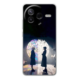 Чехлы с принтом Уэнсдей на Xiaomi Civi 4Pro – Уэнсдей и Энди