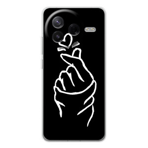 Чохол (Знак сердечка) для Xiaomi Civi 4Pro – Сердечко на чорному