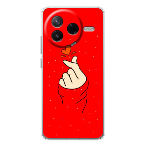 Чохол (Знак сердечка) для Xiaomi Civi 4Pro – Сердечко на червоному