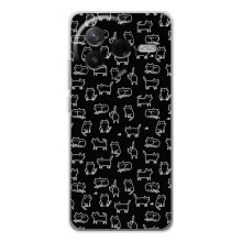 Чехол на тематику: Коты для Xiaomi Civi 4Pro (Котики на черном)