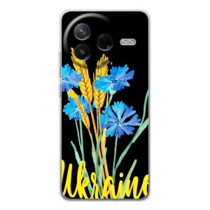 Чехол на Xiaomi Civi 4Pro Украинский дизайн (Ukraine в цветочках)