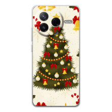 Чехол Новогодняя Елка на Xiaomi Civi 4Pro (Новогодний принт)