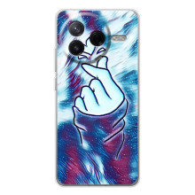 Чехол с принтом для Xiaomi Civi 4Pro (AlphaPrint - Знак сердечка) (Радужное сердце)