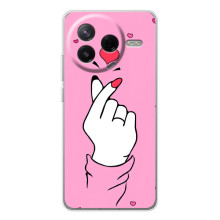 Чехол с принтом для Xiaomi Civi 4Pro (AlphaPrint - Знак сердечка) (Знак Love)