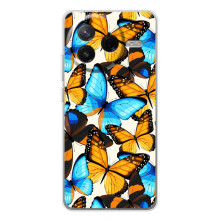 Чехол с принтом для Сиви 4Про - (Прикольные) (AlphaPrint) (Яркие бабочки)