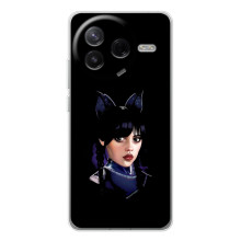 Чехлы Венсдей на Xiaomi Civi 4Pro Уэнсдей (AlphaPrint) (серьезная Уэнздей)