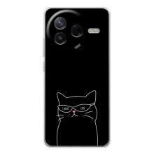 Чехол с рисунком кот на Xiaomi Civi 4Pro (Равнодушный кот)