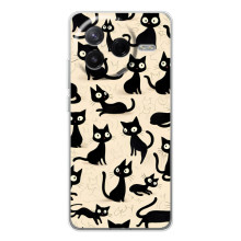 Чехол с рисунком кот на Xiaomi Civi 4Pro (Черные коты)