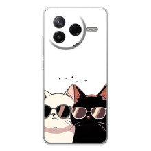 Чехол с рисунком кот на Xiaomi Civi 4Pro (Коты в очках)