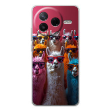 Чехол с принтом стильные животные для Сиви 4Про (Ламы в очках)