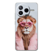 Чехол с принтом стильные животные для Сиви 4Про (Лев в очках)