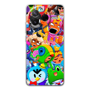 Силиконовый Чехол на Xiaomi Civi 4Pro с картинкой Brawl Stars (Brawl-Stars)