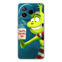 Рождественские Чехлы для Xiaomi Civi 4Pro (VPrint) (Зеленый Гринч)