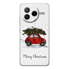 Рождественские, Праздничные Чехлы для Сиви 4Про (Машина с елкой)