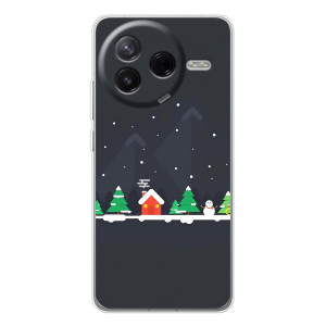 Силиконовый бампер на рождество для Xiaomi Civi 4Pro (Город зимний)