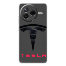 Силиконовый бампер с картинкой машины на Xiaomi Civi 4Pro – Logo TESLA