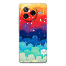 Силиконовый чехол с котиком для Xiaomi Civi 4Pro (Mew)