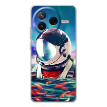 Силиконовый Чехол с принтом "Космонавты" на Xiaomi Civi 4Pro – Космонавт в воде